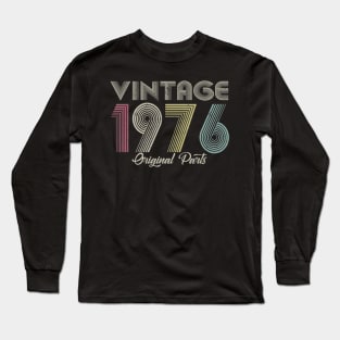 Vintage 1976 Original Part Men Women 44 Birthday Gift Long Sleeve T-Shirt